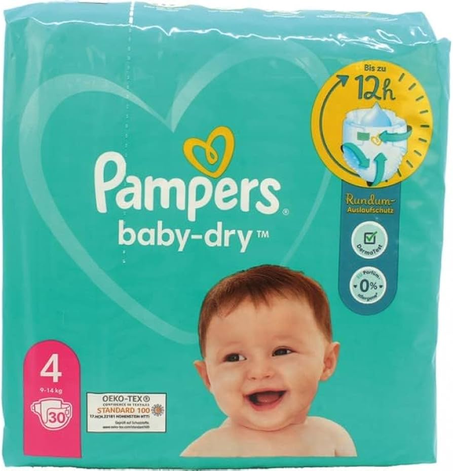 PAMPERS Baby Dry Taille 4 Pack de 30