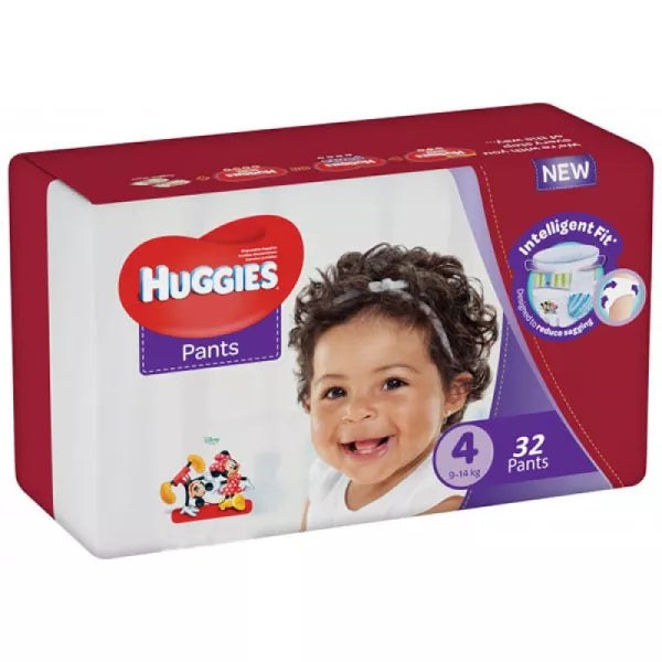 HUGGIES PANTS Couches-Culottes Taille 4 Pack de 32 (9-14kg)