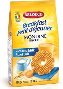 BALOCCO Biscuits Petit Déjeuner Mondine Riz & Lait 350 g