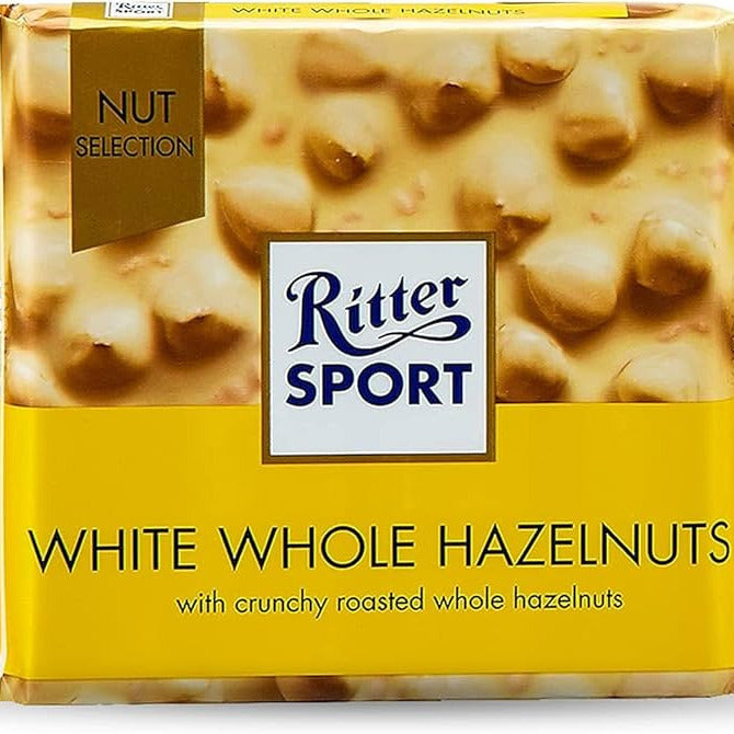 RITTER SPORT Chocolat Blanc aux Noisettes Entières