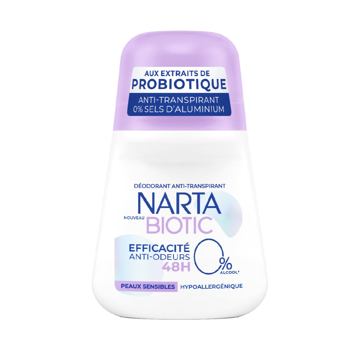 NARTA Déodorant Roll-On Biotic Peaux Sensibles Femme 50 ml