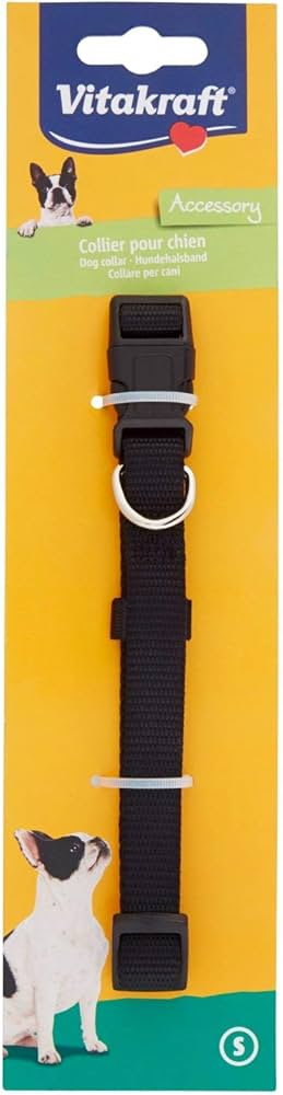 VITAKRAFT Collier Nylon Premium Double Noir Taille XS