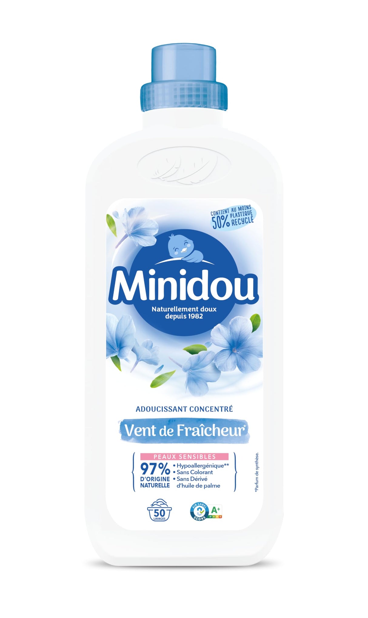 MINIDOU Assouplissant Vent de Fraîcheur 50 Lavages 1 L