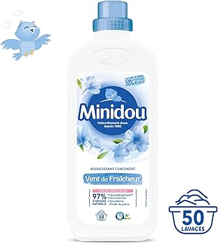 MINIDOU Assouplissant Vert Fraîcheur 1 L - 50 Lavages