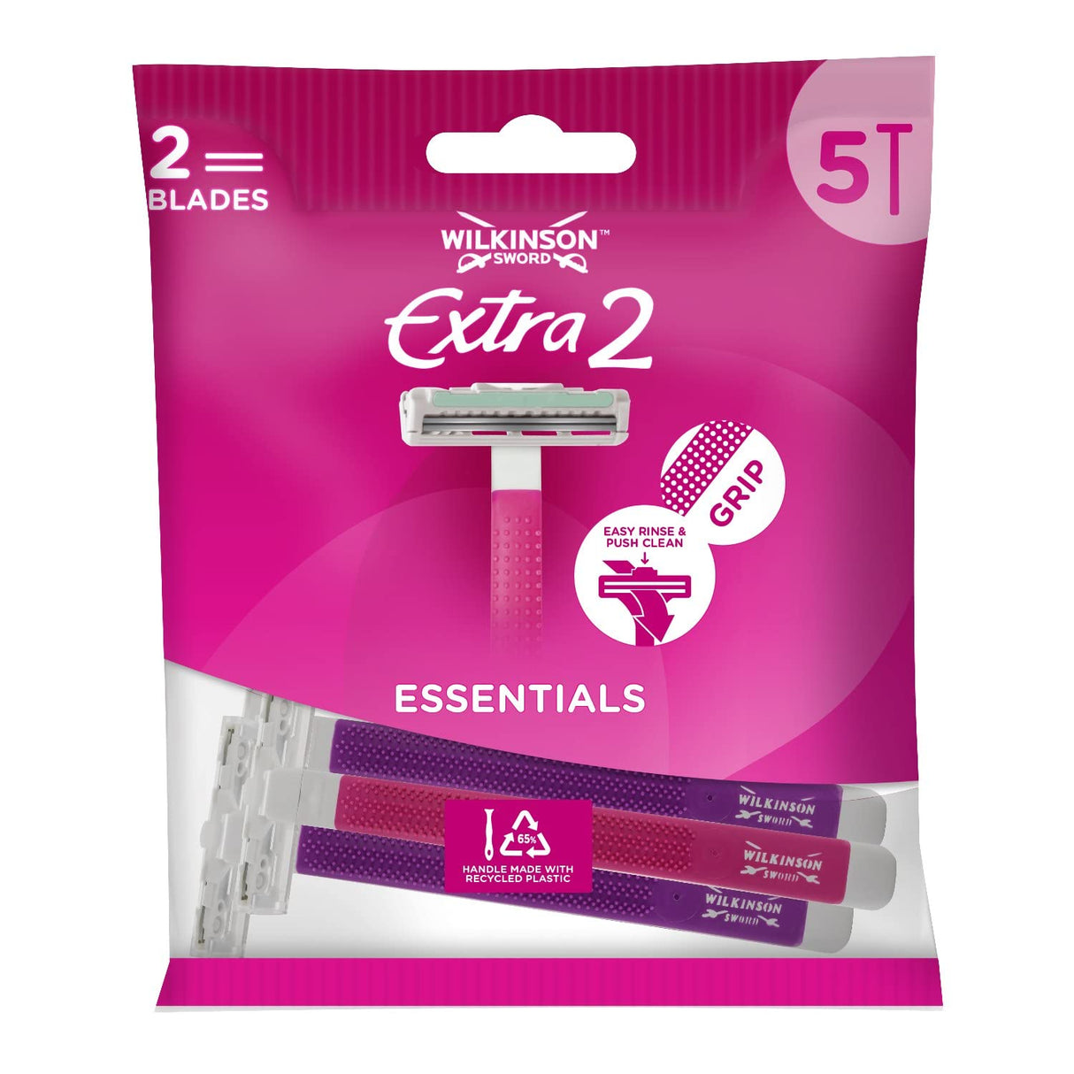 SCHICK Rasoirs Extra II Beauty Sensitive Rose Pack de 5+2