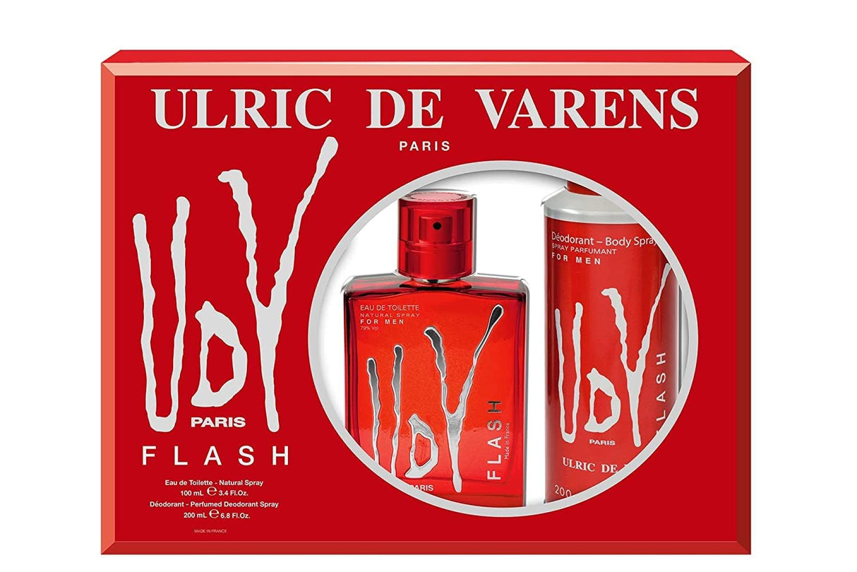 UDV Coffret Flash pour Homme EDT 100 ml + Déodorant 200 ml