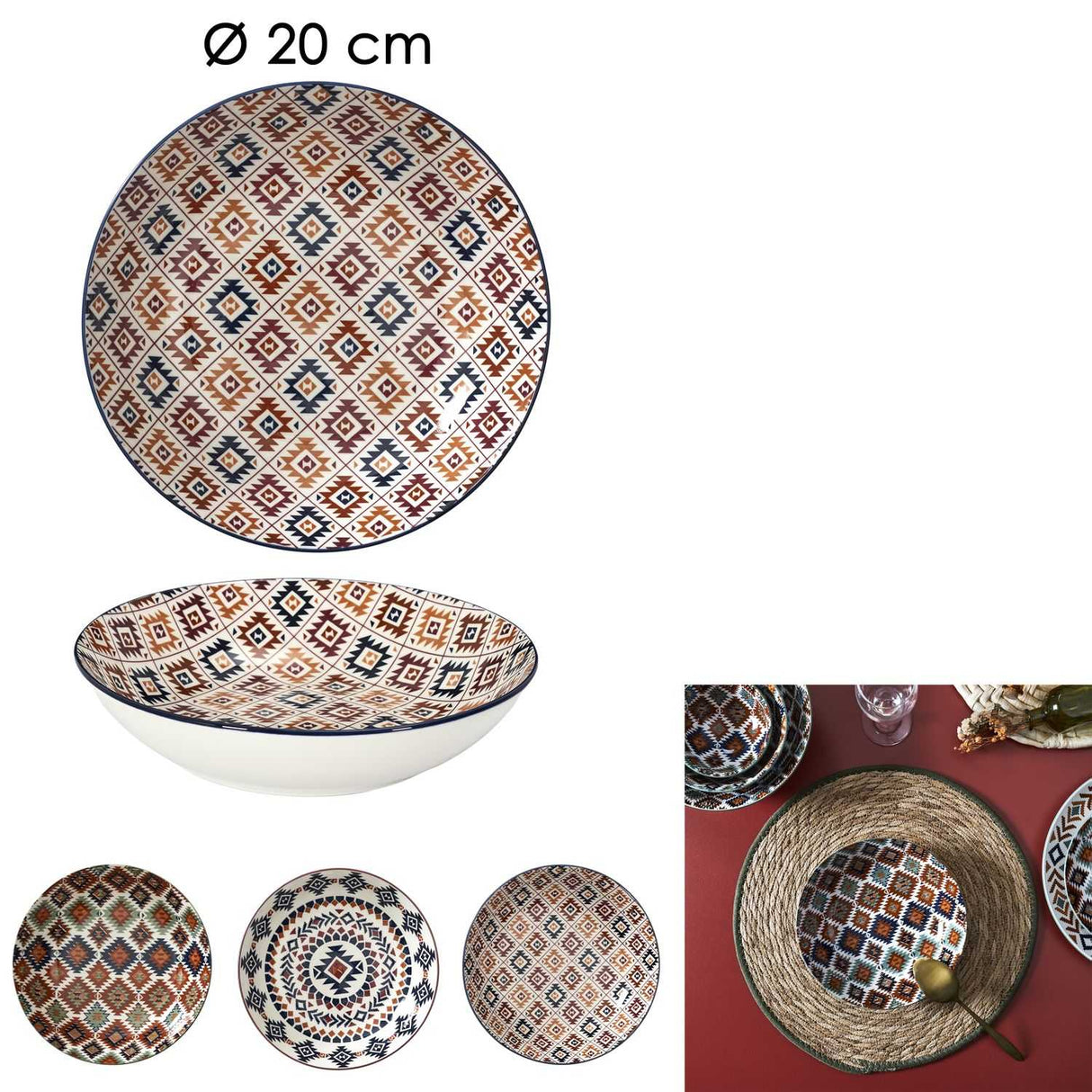 PETITES COLLECTIONS Assiette Creuse India 20 cm