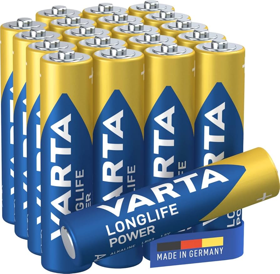 VARTA Piles Longlife Power AAA Alcaline Pack de 20 (10+10 Gratuit)