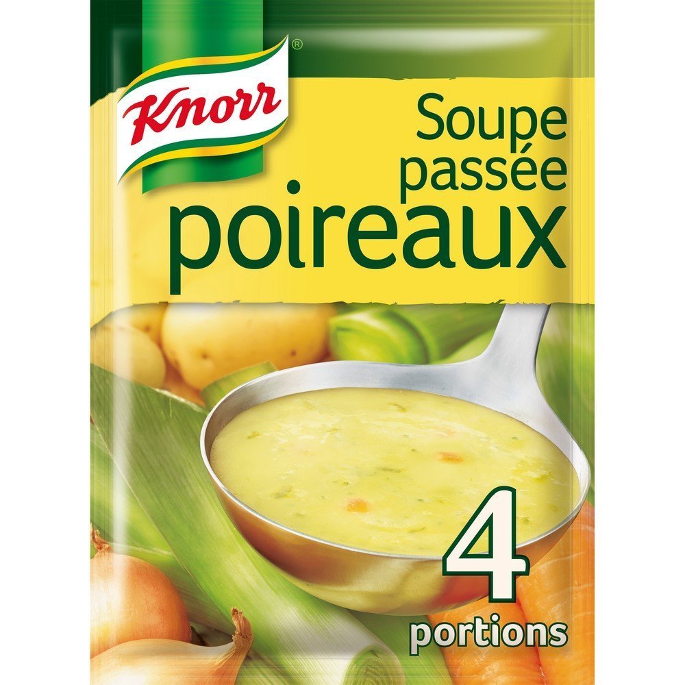 KNORR Soupe Passée Poireaux et Légumes 4 Sachets 110g