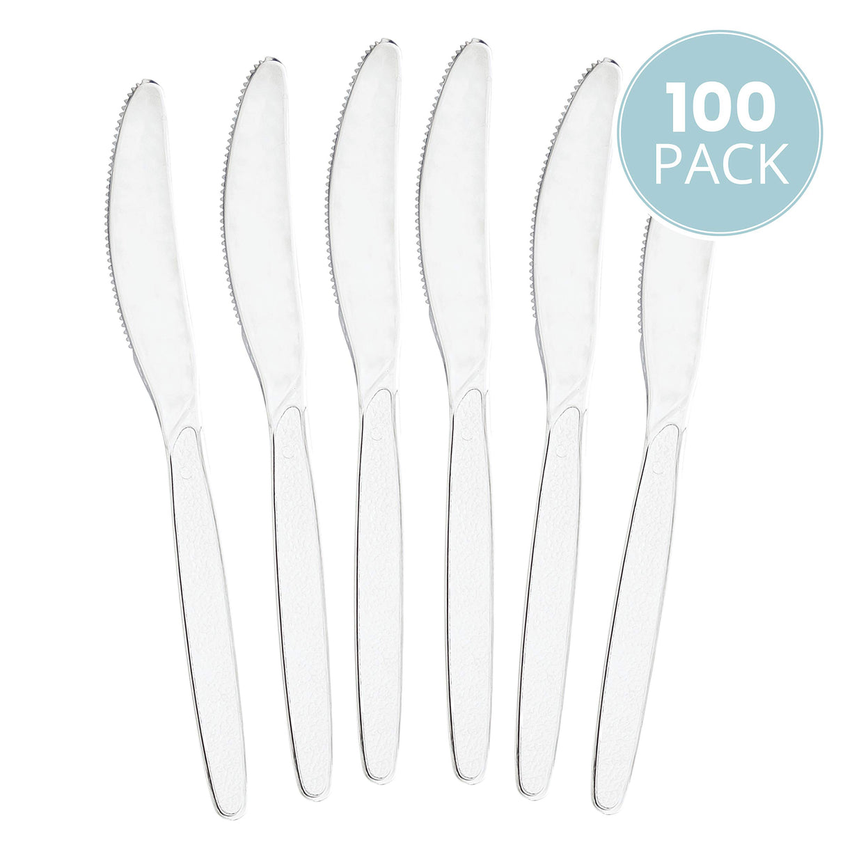 GPI Couteaux Plastique Transparents Pack de 100