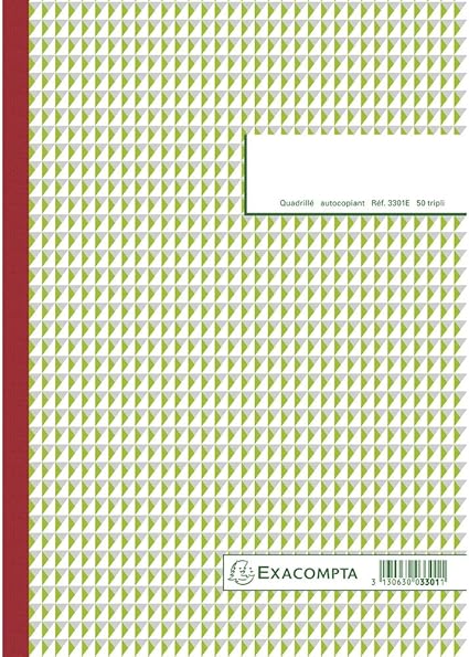 EXACOMPTA Manifold Quadrillé Auto-copiant 50 Duplicata