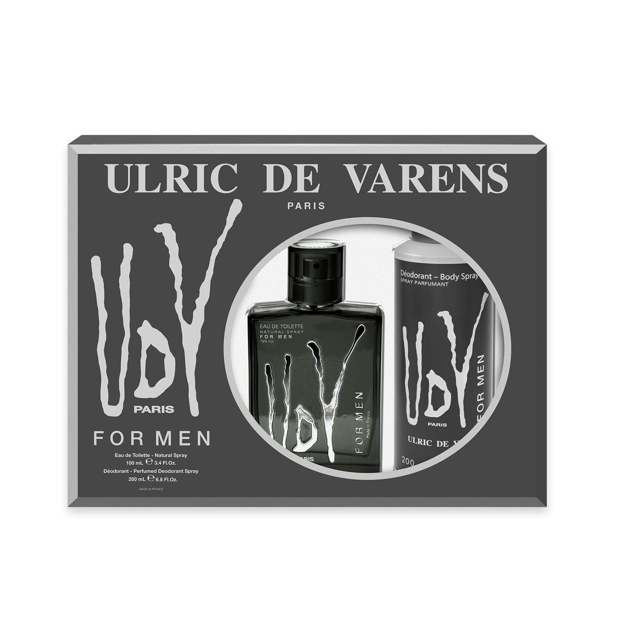 UDV Coffret Black pour Homme EDT 100 ml + Déodorant 200 ml