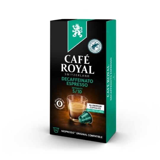 Café capsules Compatibles Nespresso Decaffeinato CAFE ROYAL