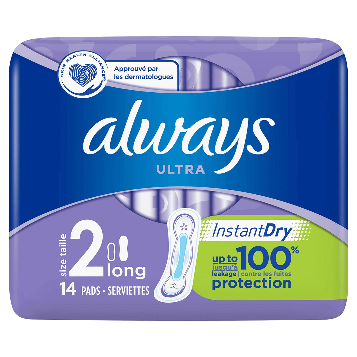 ALWAYS Serviettes Hygiéniques Ultra Long Lot de 14