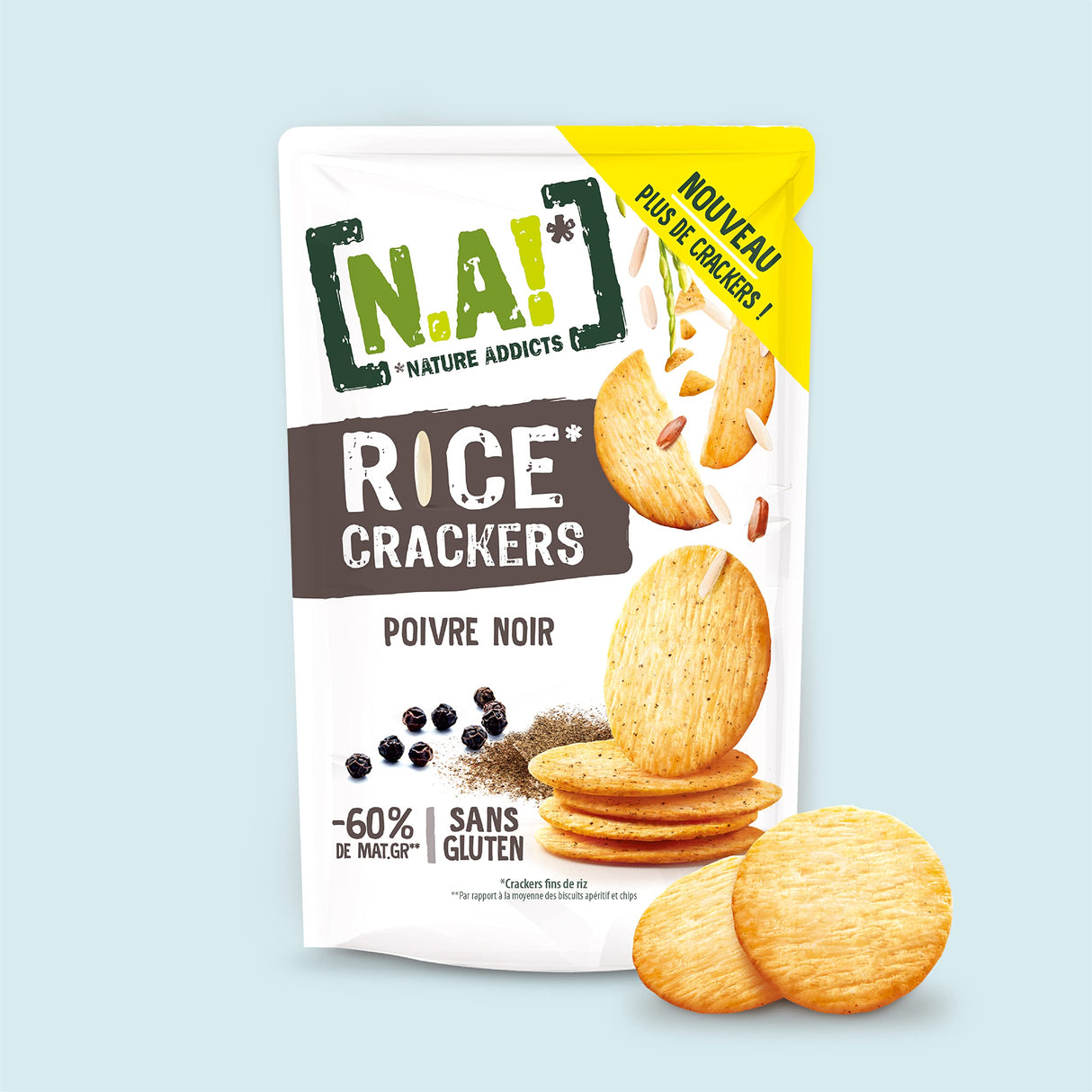 N.A! Rice Crackers Poivre Noir 85g