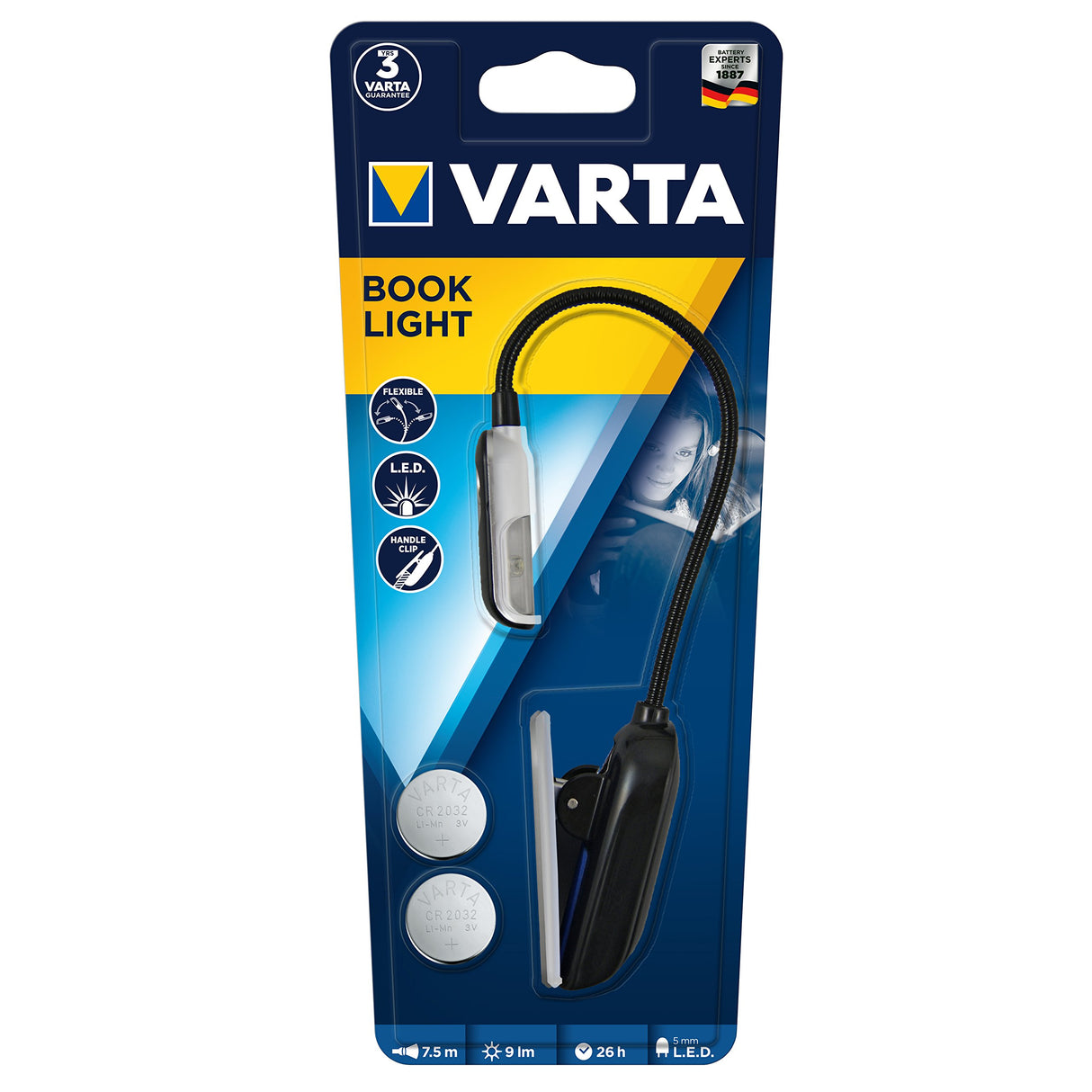 VARTA Lampe de Lecture LED 2 Piles CR2032