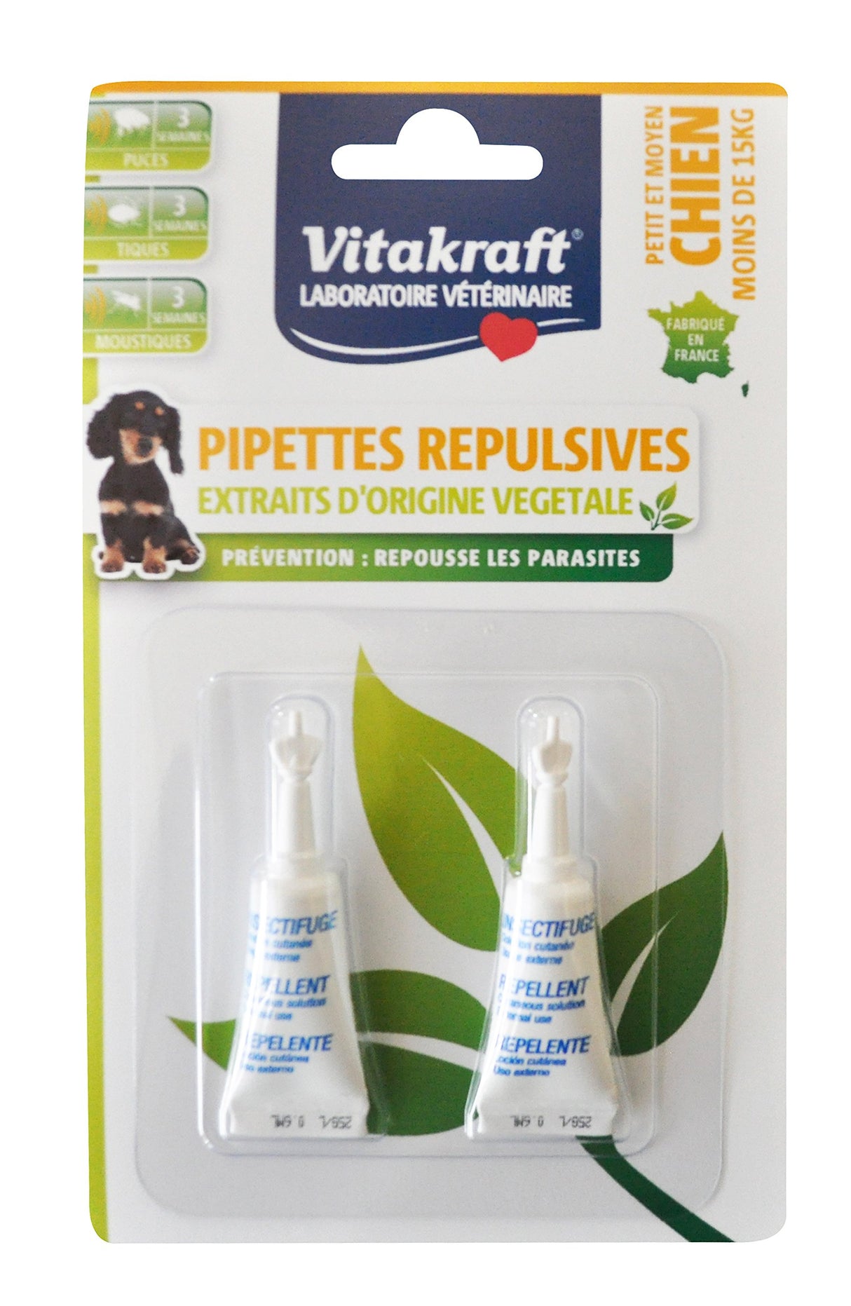 VITAKRAFT Pipettes Insectifuges Petit/Moyen Chien