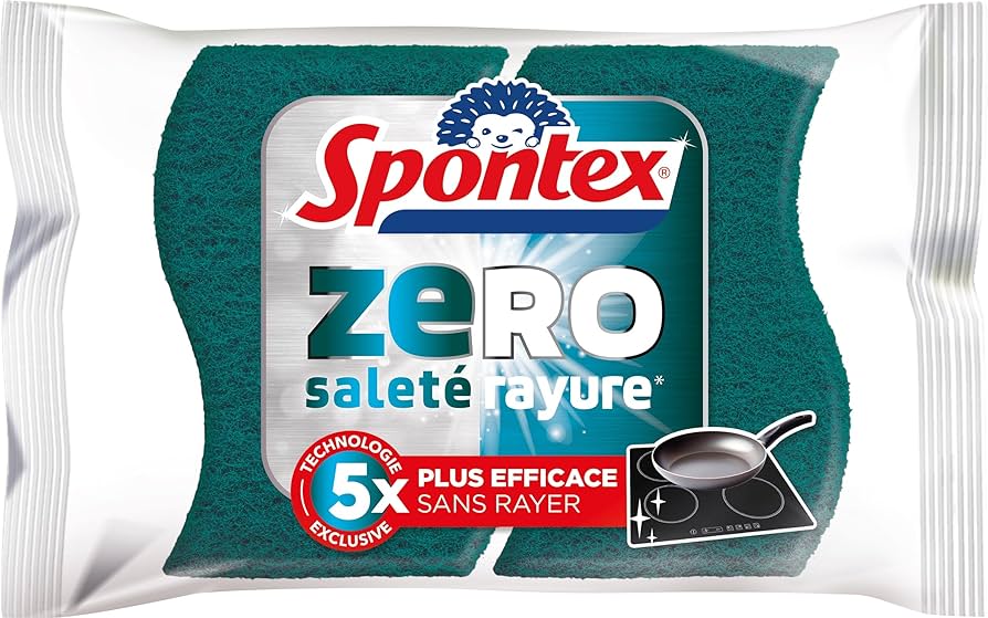 SPONTEX Éponge Abrasive Zéro Lot de 2