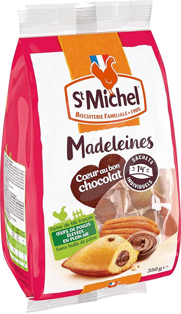 ST MICHEL Madeleines Cœur Chocolat Individuelles 350g