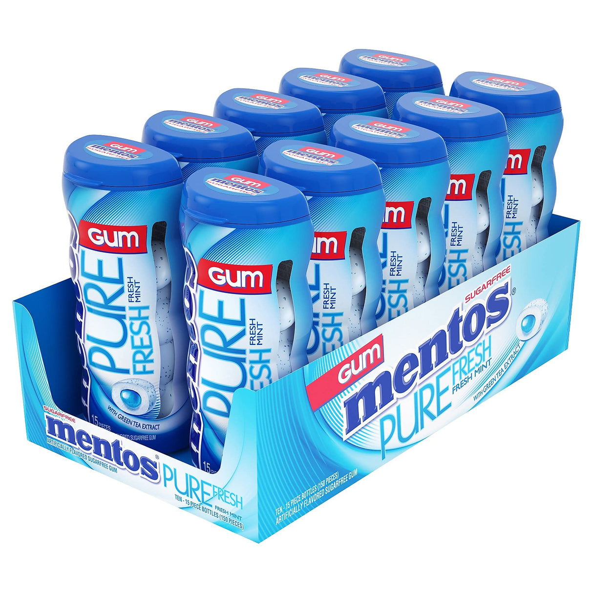 MENTOS Pure Fresh Menthe Pack de 10