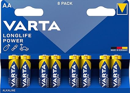 VARTA Piles Longlife Power AA/AAA Lot de 8 + Mini LED