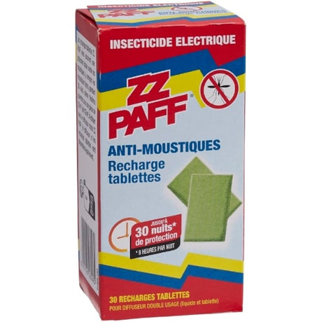 Insecticide recharge tablettes anti-moustiques ZZ PAFF