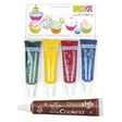 4 Colorants Alimentaires Liquides Bleu, Rouge, Jaune, Vert + 1 Stylo Chocolat