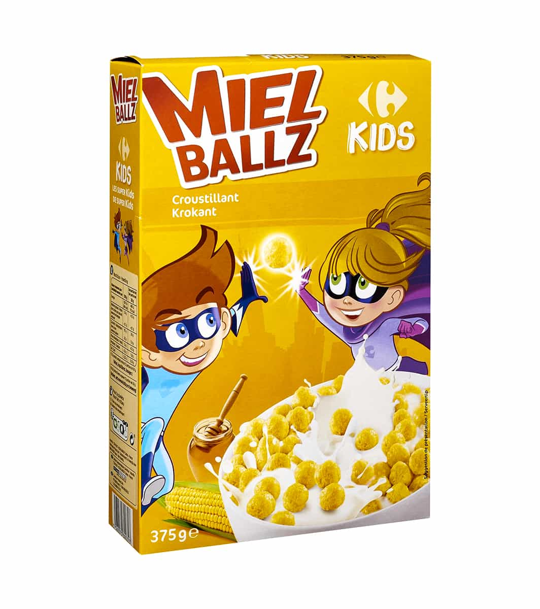 CARREFOUR Céréales Miel Ballz 375 g