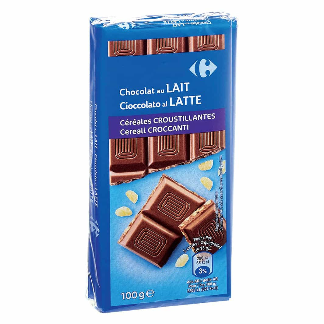 VALDORA Chocolat au Lait et Riz Lot de 2 x 100 g