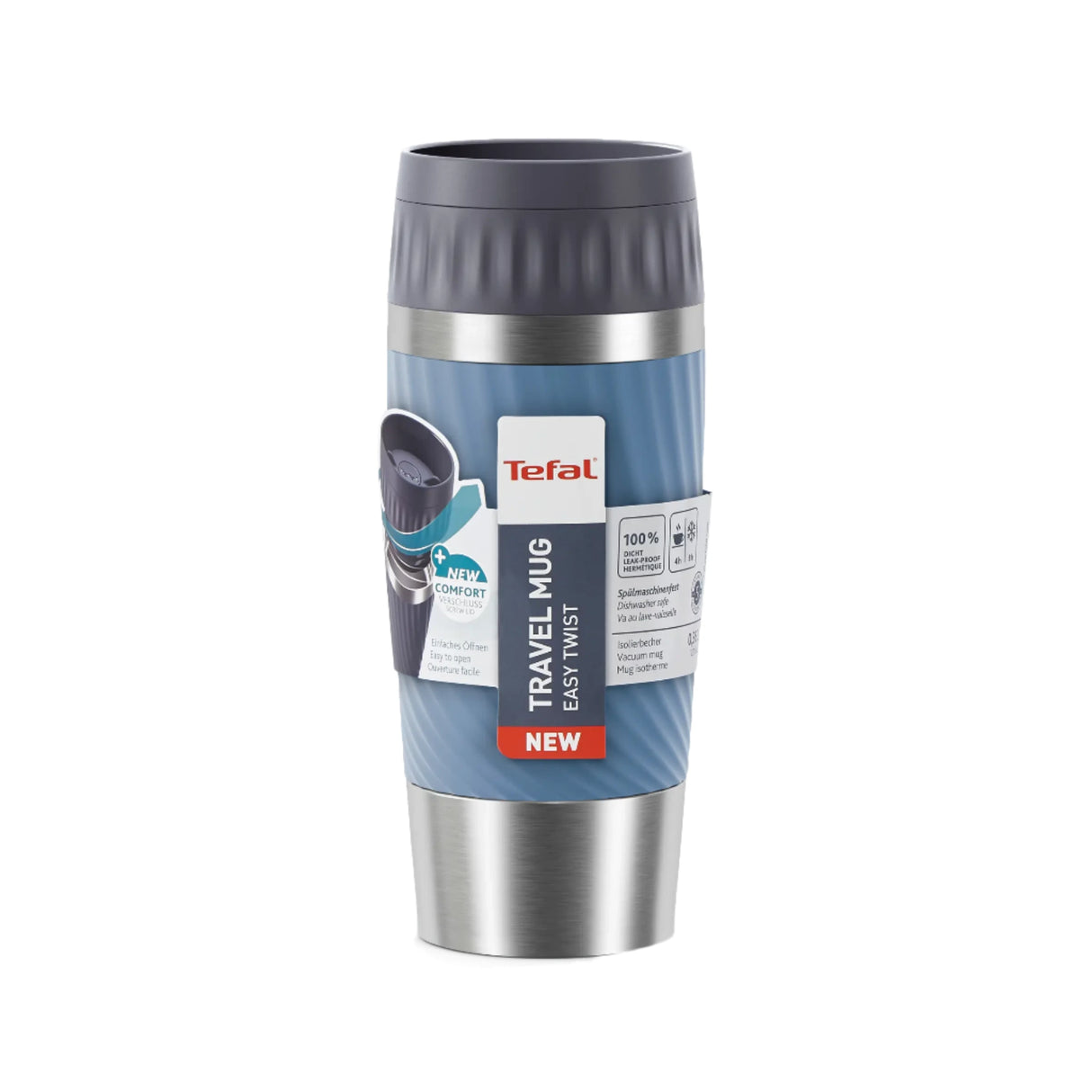 TEFAL Travel Mug Easy Bleu 0,36 L