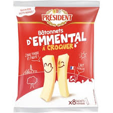 PRÉSIDENT Emmental à Croquer 8 Sticks 144g