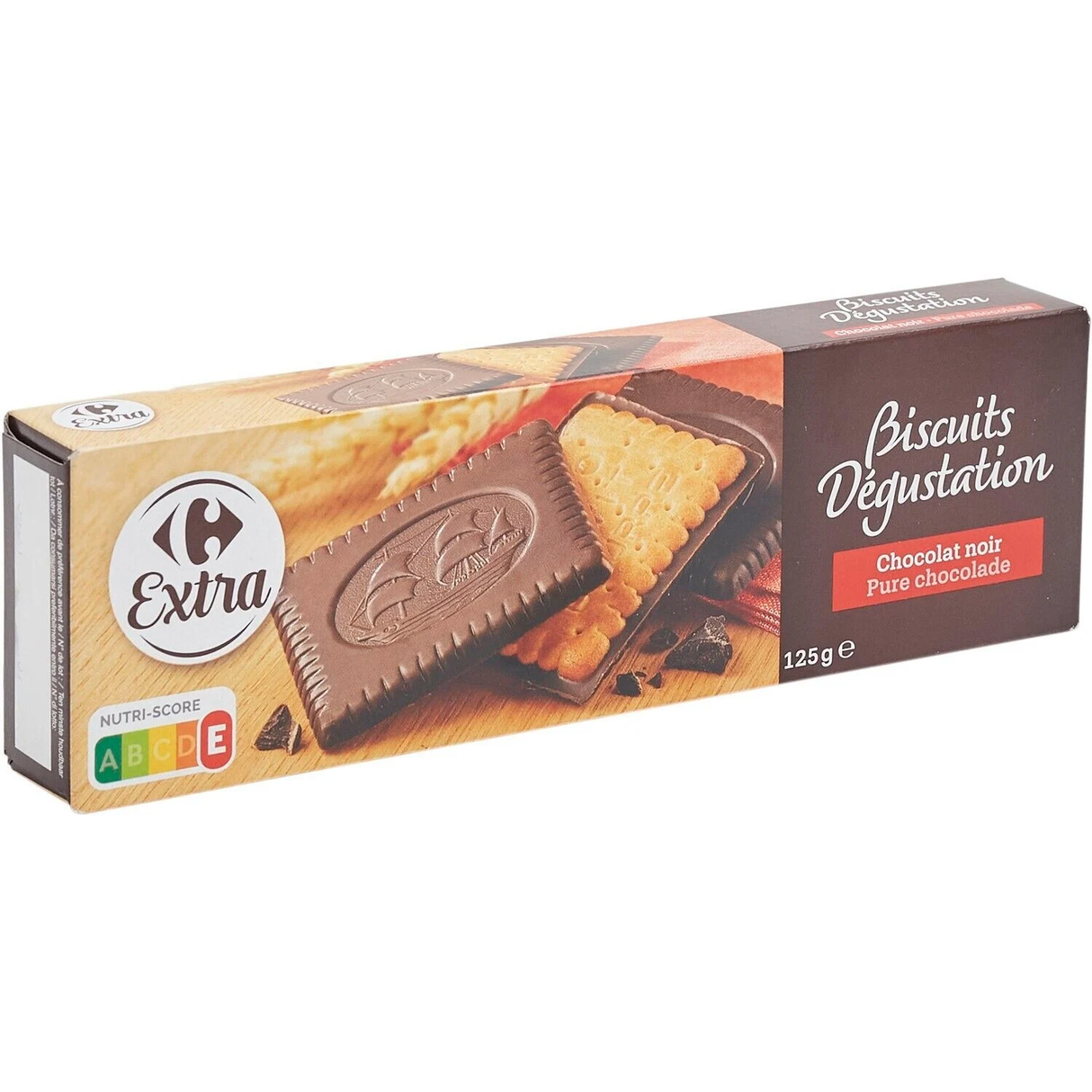 CARREFOUR Biscuits au Chocolat Noir 125g