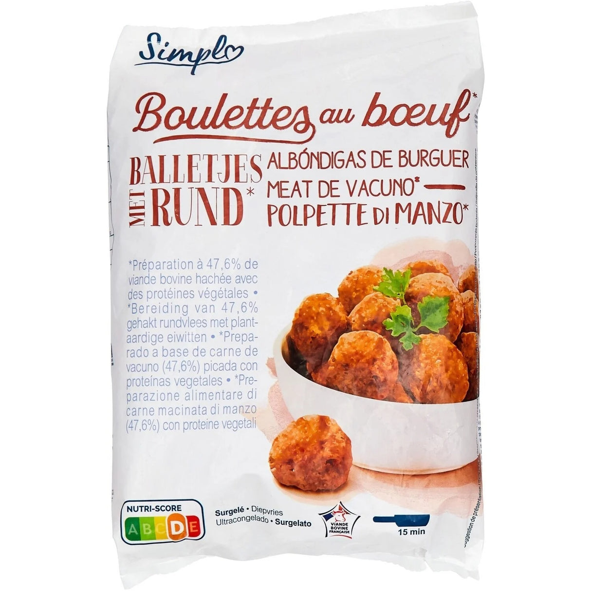 PREMIER PRIX Boulettes de Bœuf 51% Viande 900g