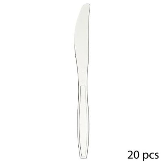 Lot De 20 Couteaux Plastique "express" 19cm Transparent