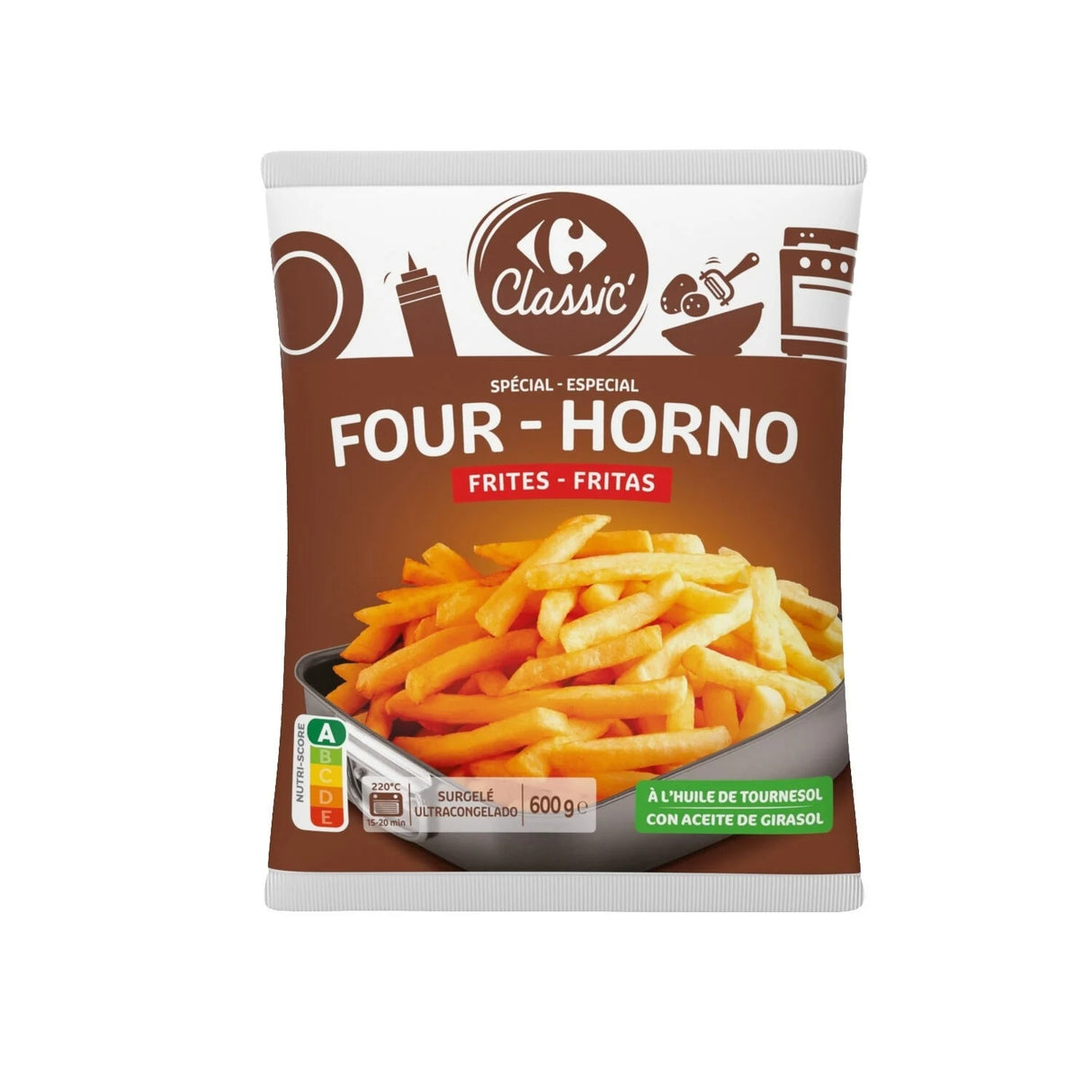 CARREFOUR Frites au Four 9/9 600 g