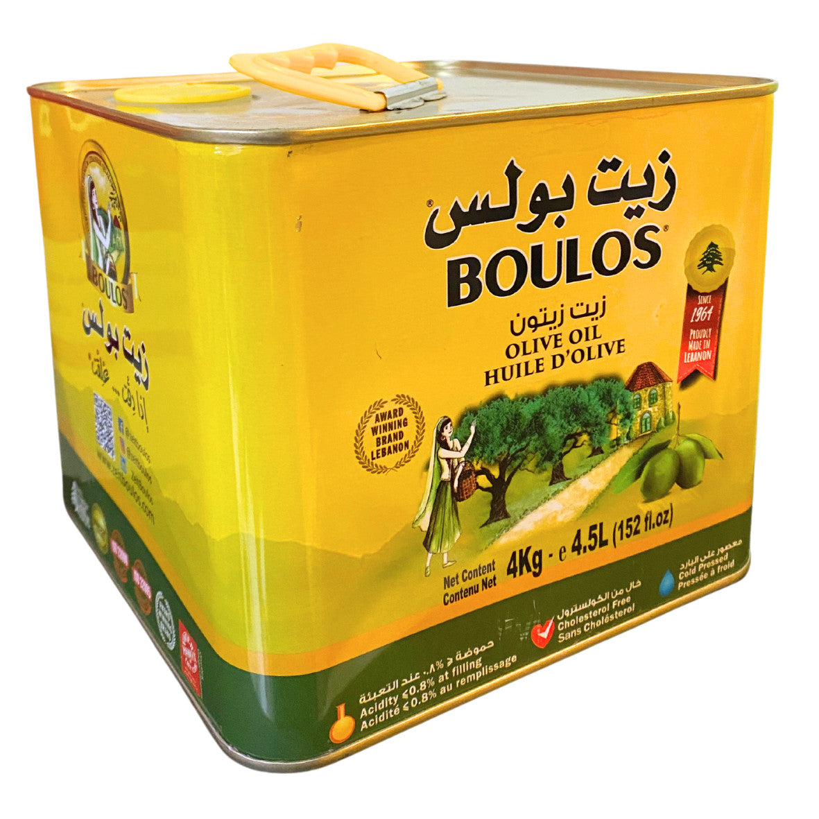 BOULOS Huile d'Olive Extra Vierge 4.5L