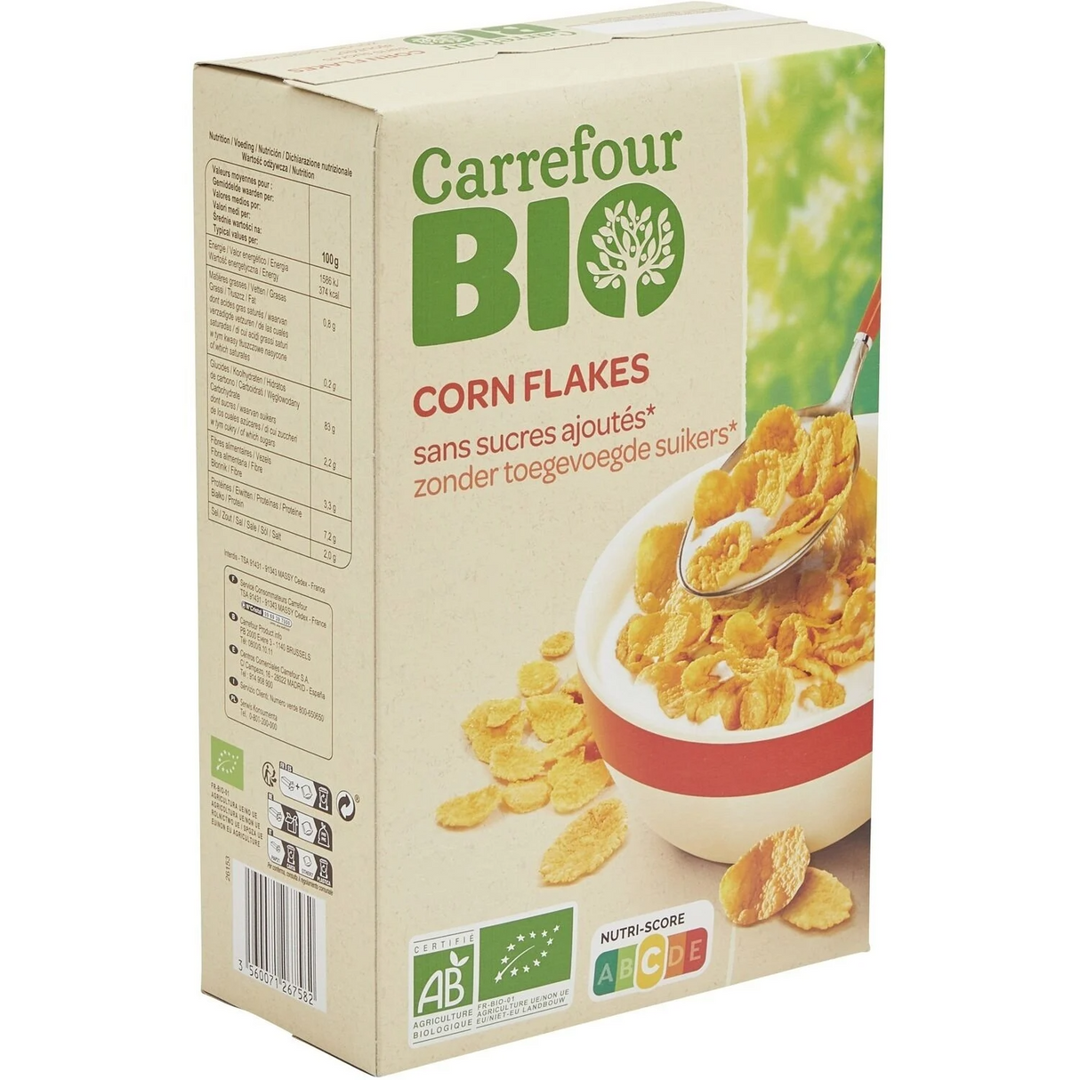 CARREFOUR BIO Céréales Corn Flakes 500 g