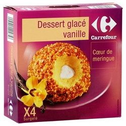 CARREFOUR Dômes Vanille Surgelés 4 x 70 g