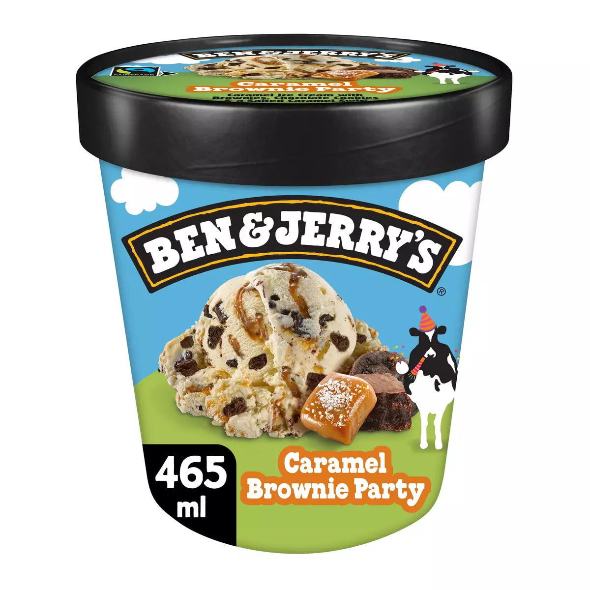 BEN & JERRY'S Crème Glacée Caramel Brownie Party 405 g