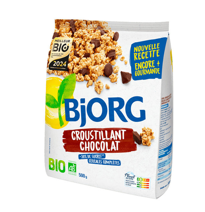 BJORG Céréales Croustillantes au Chocolat 500 g