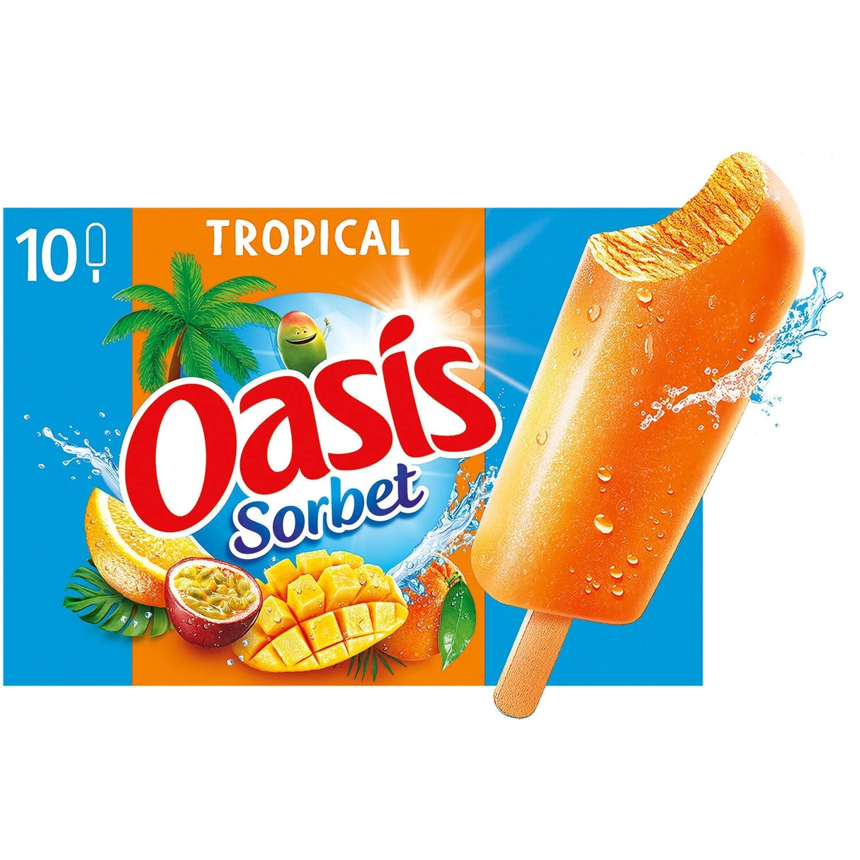 OASIS Sorbet Tropical Pack de 10 500 ml