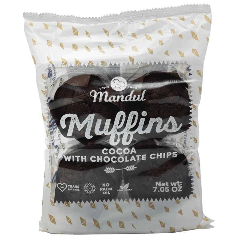 MANDUL Muffins Chocolat Pack de 4 200 g