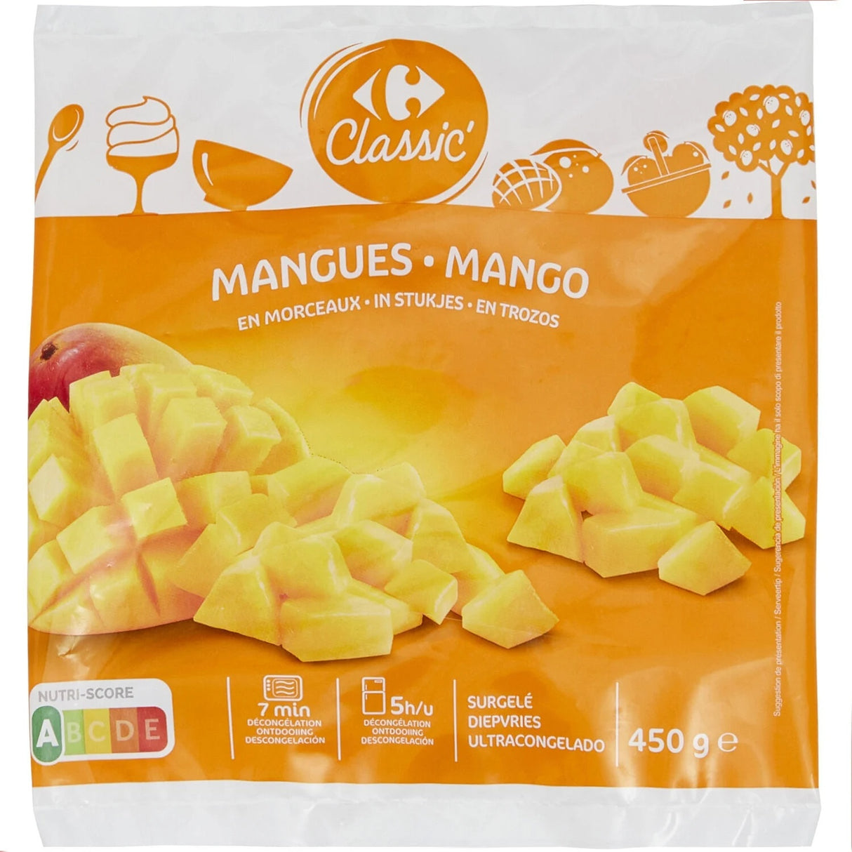 CARREFOUR Mangues Surgelées 450g