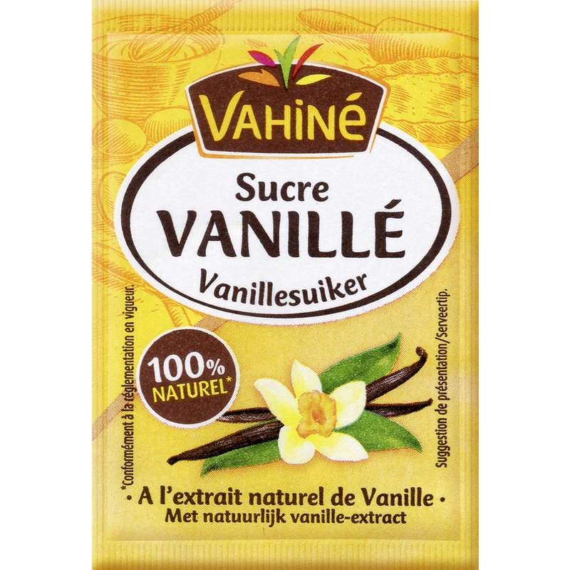 VAHINÉ Sucre Vanillé Pack de 10 Sachets 75 g