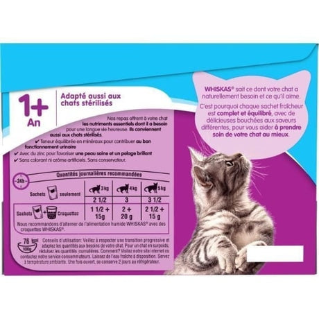 Whiskas Sachets Fraicheur En Gelee - Aux Poissons - Pour Chat Adulte S