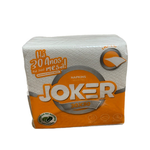 JOKER Serviettes Blanches 30x30 cm Double Épaisseur