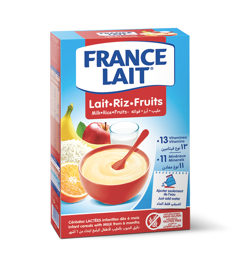 FRANCE LAIT Céréales Riz et Fruits 250g