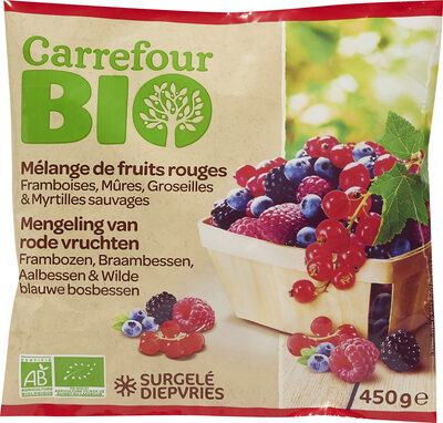 CARREFOUR BIO Mix Fruits Rouges Surgelés 450g