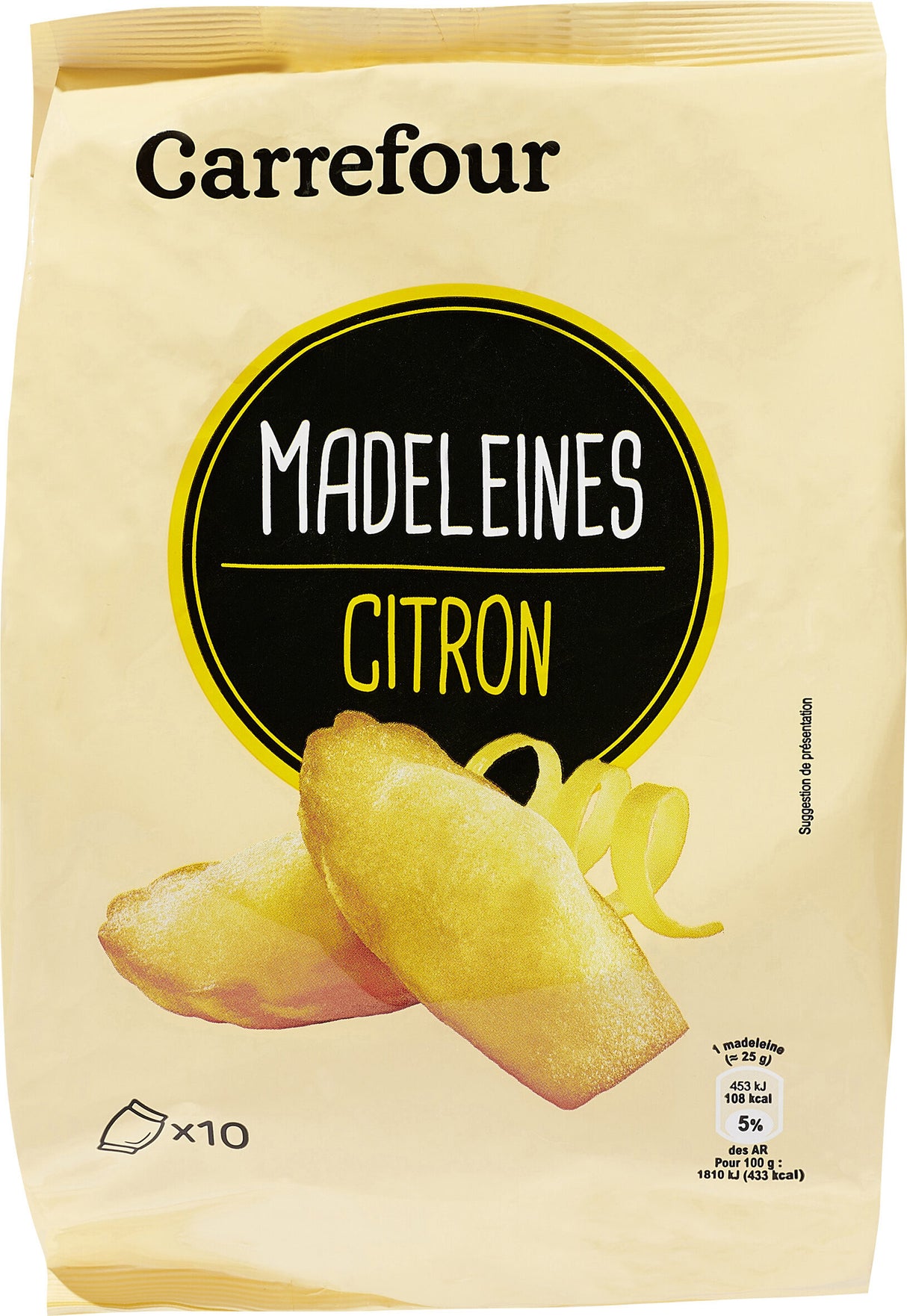 CARREFOUR Madeleines au Citron 250g