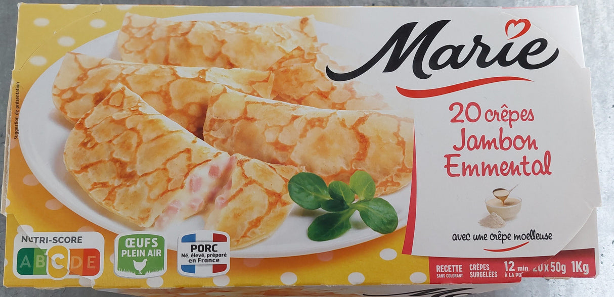 MARIE Crêpes Jambon-Fromage Pack de 20x50 g